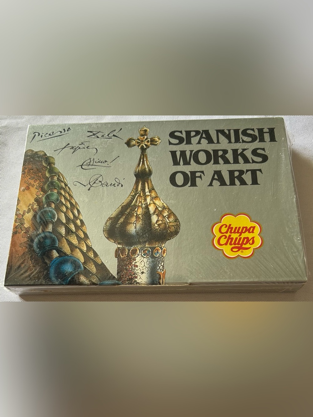Chupa Chups Spanish Works of Art Playing Cards. Decorative Box - Silver & Gold